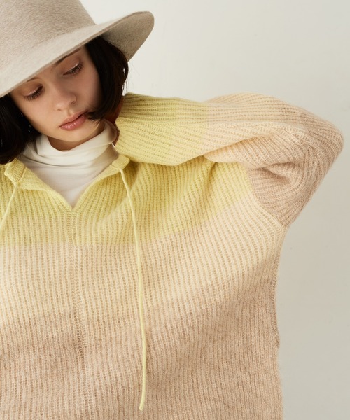 フィフィアンドロメオ　ボーンニットSS セール】【Porter des boutons 】 別注モヘア2wayニット（ニット