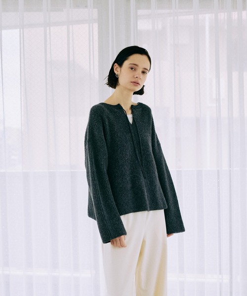 LA MARINE FRANCAISE(マリン フランセーズ)の「【Porter des boutons 】 別注モヘア2wayニット(ニット/セーター・レディース・ブルー/チャコールグレー/イエロー・FREE)」の16枚目の写真