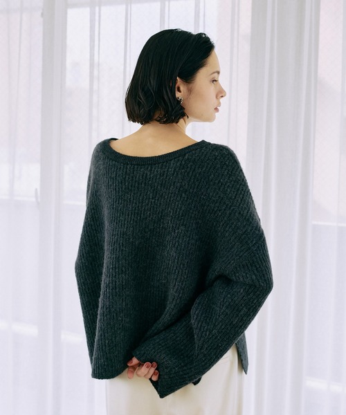 LA MARINE FRANCAISE(マリン フランセーズ)の「【Porter des boutons 】 別注モヘア2wayニット(ニット/セーター・レディース・ブルー/チャコールグレー/イエロー・FREE)」の17枚目の写真