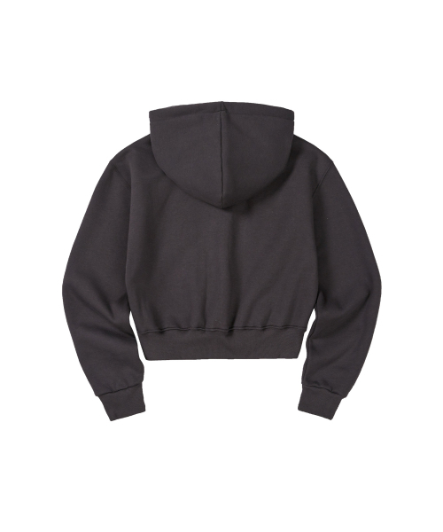 ILLIGO】ジップアップパーカー チャコールM スタッドフードジップ