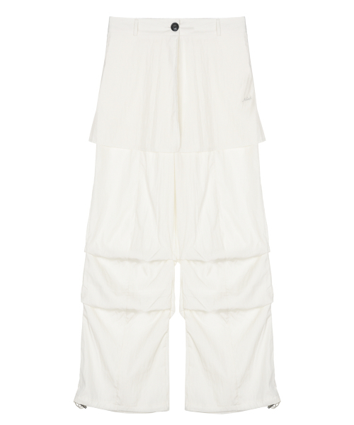NICK&NICOLE(ニックアンドニコール)の「LAYERED SKIRT PANTS_IVORY(スウェットパンツ・レディース・その他・FREE)」の5枚目の写真
