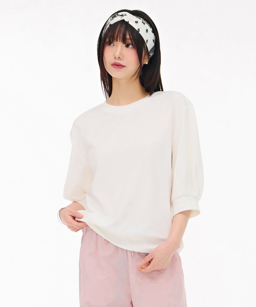 CHASECULT（チェイスカルト）の「レディース 袖変形 7部Tシャツ - アイボリー（Tシャツ/カットソー・レディース・アイボリー・85/90）」の2枚目の写真