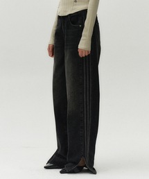 Midnight Move（ミッドナイトムーブ）の「3 line denim pants [black]（デニムパンツ）」