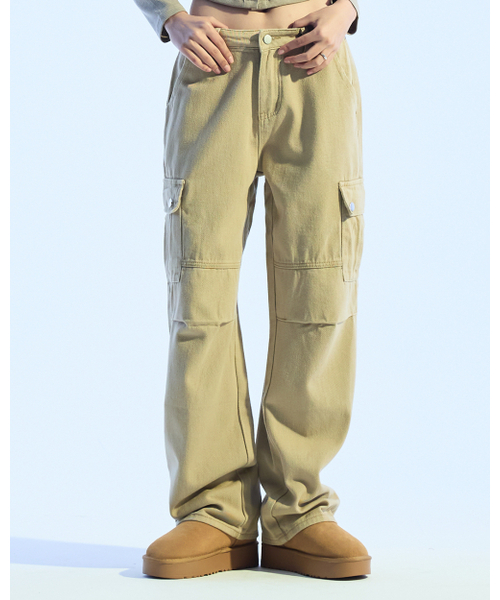 MOAA(モア)の「サーマルワイドレックカーゴパンツ (ベージュ)(その他パンツ・レディース・その他・SMALL/MEDIUM)」の1枚目の写真
