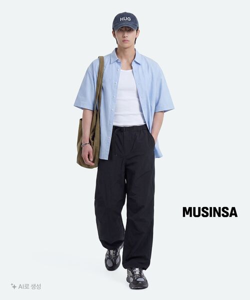 MUSINSA STANDARD（ムシンサスタンダード）の「[シティレジャー] CN ワイドベルトパラシュートパンツ [ブラック]（その他パンツ・メンズ・その他・40/42/36/30/26/28/32/34/38/27/29/31/33）」の12枚目の写真