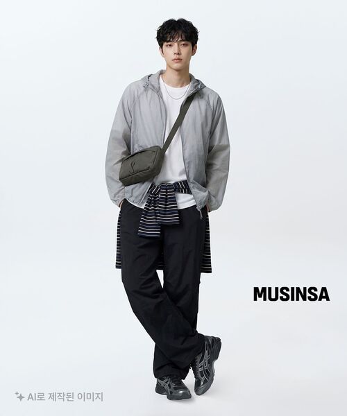 MUSINSA STANDARD（ムシンサスタンダード）の「[シティレジャー] CN ワイドベルトパラシュートパンツ [ブラック]（その他パンツ・メンズ・その他・40/42/36/30/26/28/32/34/38/27/29/31/33）」の15枚目の写真