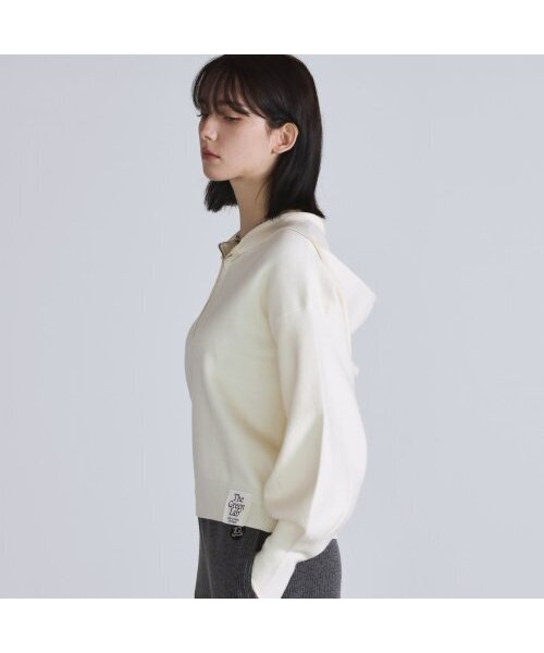 THE GREEN LAB（ザグリーンラボ）の「ハーフジップアップフードプルオーバー [アイボリー]（ニット/セーター・レディース・その他・FREE）」の5枚目の写真