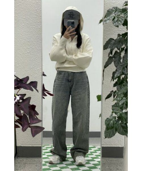 THE GREEN LAB（ザグリーンラボ）の「ハーフジップアップフードプルオーバー [アイボリー]（ニット/セーター・レディース・その他・FREE）」の15枚目の写真