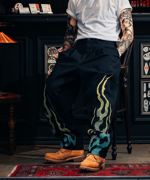 Dickies(ディッキーズ)の「Dickies/ディッキーズ MS X INS FIRE PRINT PT ロンパン 81560600(その他パンツ・メンズ・ブラック・XL/L/M)」の1枚目の写真