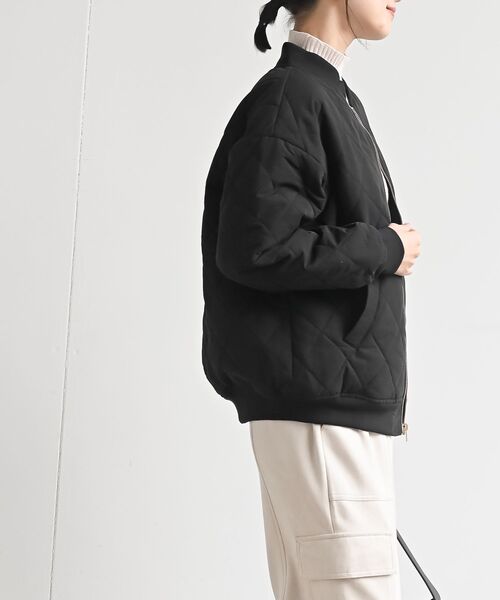 rps（アールピーエス）の「ダイヤキルトＭＡ－１ブルゾン（MA-1・レディース・ブラック/カーキ・フリー）」の4枚目の写真