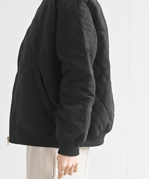 rps（アールピーエス）の「ダイヤキルトＭＡ－１ブルゾン（MA-1・レディース・ブラック/カーキ・フリー）」の10枚目の写真