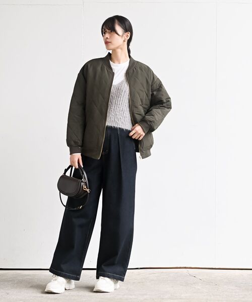 rps（アールピーエス）の「ダイヤキルトＭＡ－１ブルゾン（MA-1・レディース・ブラック/カーキ・フリー）」の11枚目の写真