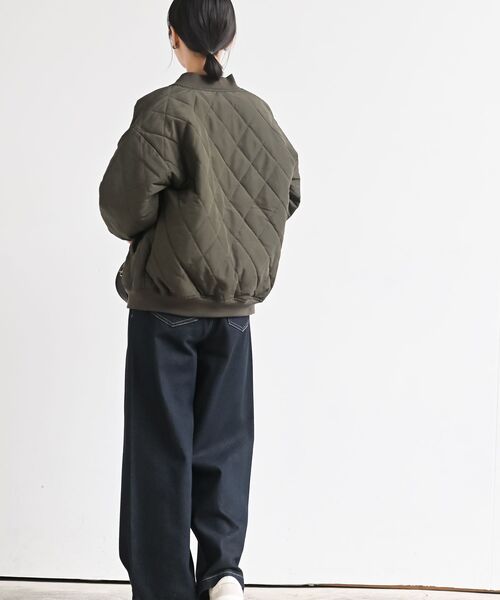 rps（アールピーエス）の「ダイヤキルトＭＡ－１ブルゾン（MA-1・レディース・ブラック/カーキ・フリー）」の13枚目の写真