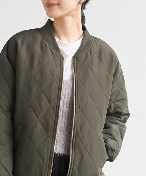 rps（アールピーエス）の「ダイヤキルトＭＡ－１ブルゾン（MA-1・レディース・ブラック/カーキ・フリー）」の15枚目の写真