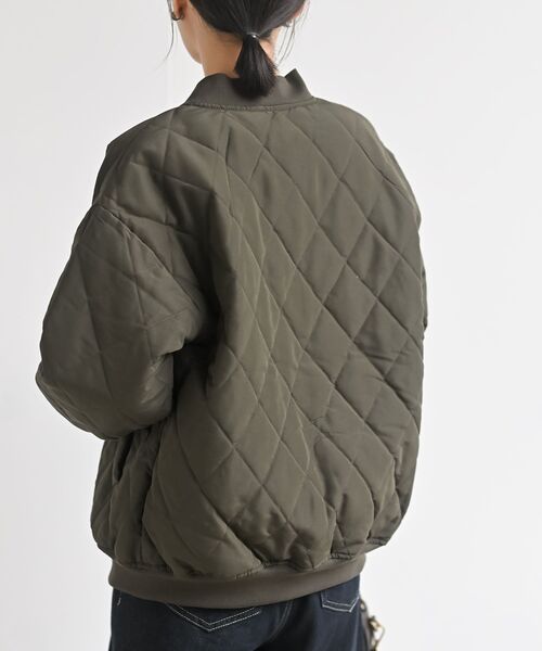 rps（アールピーエス）の「ダイヤキルトＭＡ－１ブルゾン（MA-1・レディース・ブラック/カーキ・フリー）」の17枚目の写真