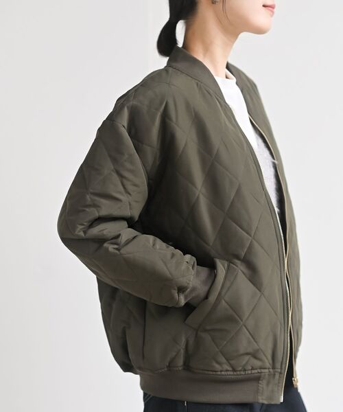 rps（アールピーエス）の「ダイヤキルトＭＡ－１ブルゾン（MA-1・レディース・ブラック/カーキ・フリー）」の18枚目の写真