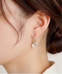 【OKUOKU 0909】ハートチャームフープピアス oku-pier10-13【RBTS】