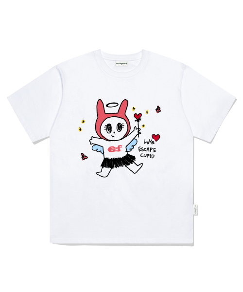ESCAPEFROM（エスケープフロム）の「ラブキューピッドプリントオーバーサイズ半袖Tシャツホワイト（Tシャツ/カットソー・レディース・その他・LARGE/SMALL/MEDIUM）」の2枚目の写真