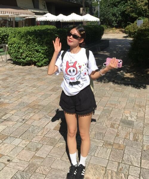 ESCAPEFROM（エスケープフロム）の「ラブキューピッドプリントオーバーサイズ半袖Tシャツホワイト（Tシャツ/カットソー・レディース・その他・LARGE/SMALL/MEDIUM）」の6枚目の写真