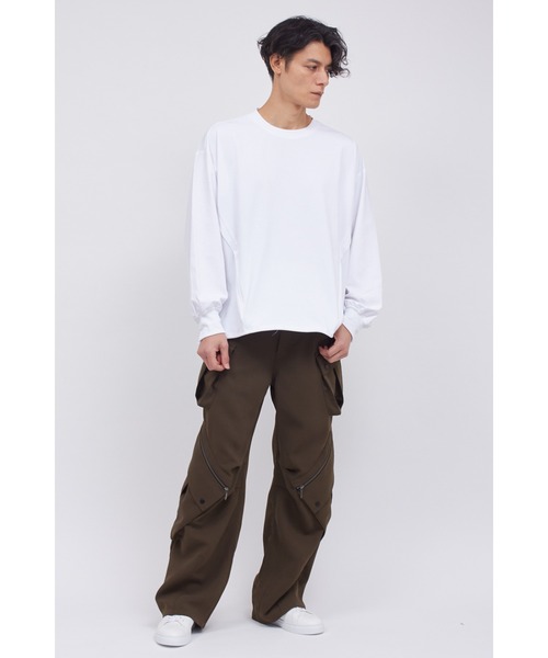 TORNADO MART（トルネードマート）の「ﾀﾞﾌﾞﾙｸﾛｽﾜｲﾄﾞｶｰｺﾞﾊﾟﾝﾂ（カーゴパンツ・メンズ・カーキ/ブラック・S/M/L/LL）」の10枚目の写真