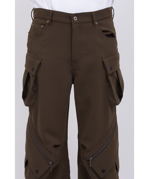 TORNADO MART（トルネードマート）の「ﾀﾞﾌﾞﾙｸﾛｽﾜｲﾄﾞｶｰｺﾞﾊﾟﾝﾂ（カーゴパンツ・メンズ・カーキ/ブラック・S/M/L/LL）」の11枚目の写真