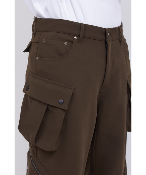 TORNADO MART（トルネードマート）の「ﾀﾞﾌﾞﾙｸﾛｽﾜｲﾄﾞｶｰｺﾞﾊﾟﾝﾂ（カーゴパンツ・メンズ・カーキ/ブラック・S/M/L/LL）」の6枚目の写真