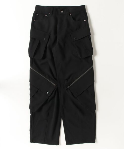 TORNADO MART（トルネードマート）の「ﾀﾞﾌﾞﾙｸﾛｽﾜｲﾄﾞｶｰｺﾞﾊﾟﾝﾂ（カーゴパンツ・メンズ・カーキ/ブラック・S/M/L/LL）」の9枚目の写真