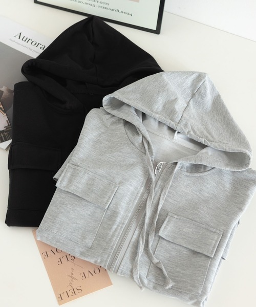 MAISON DE THERESE(メゾン ド テレーズ)の「パーカー付きロングワンピース(ワンピース・レディース・ブラック/グレー・M/L)」の16枚目の写真