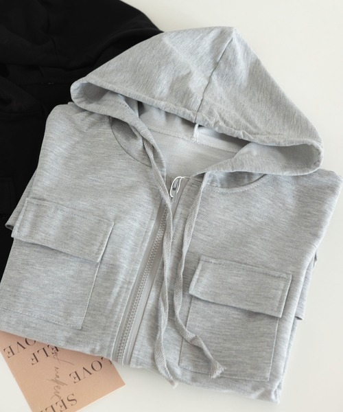 MAISON DE THERESE(メゾン ド テレーズ)の「パーカー付きロングワンピース(ワンピース・レディース・ブラック/グレー・M/L)」の15枚目の写真
