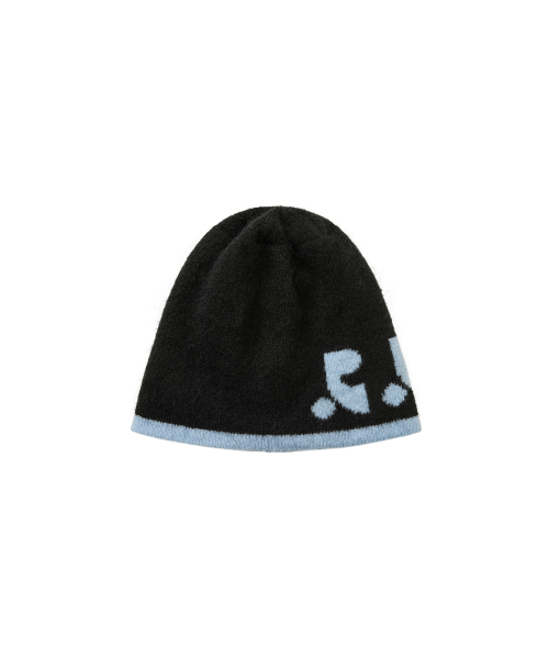 REVERSIBLE KNIT BEANIE - BLACK（ニットキャップ/ビーニー
