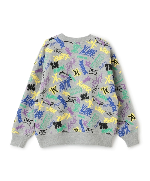 XLARGE KIDS（エクストララージキッズ）の「グラフィティロゴ総柄トレーナー（スウェット・キッズ・ブラック/トップグレー・140cm/130cm/90cm/80ｃｍ/120cm/100cm/110cm）」の14枚目の写真