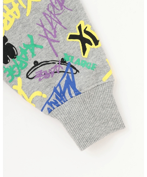 XLARGE KIDS（エクストララージキッズ）の「グラフィティロゴ総柄トレーナー（スウェット・キッズ・ブラック/トップグレー・140cm/130cm/90cm/80ｃｍ/120cm/100cm/110cm）」の12枚目の写真