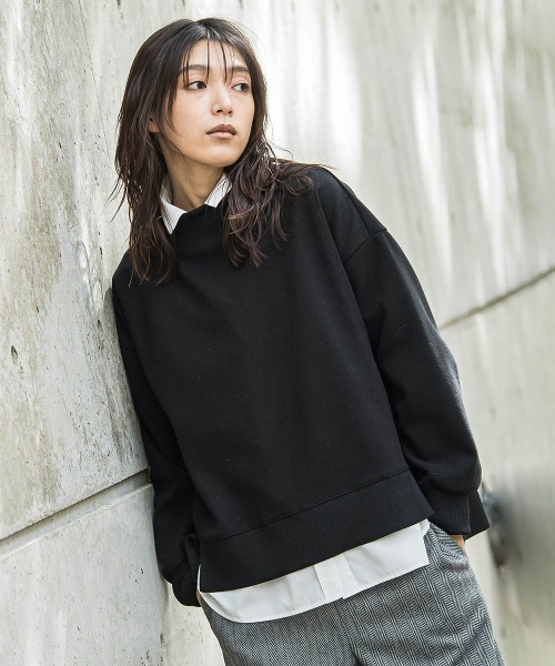 MAYSON GREY(メイソングレイ)の「【楽・美・軽】ハイネックプルオーバー≪手洗い可能≫(Tシャツ/カットソー・レディース・チャコールグレー/オフホワイト/ブラック・M)」の2枚目の写真