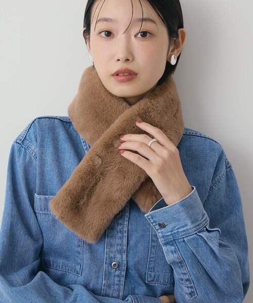 AMERICAN HOLIC（アメリカンホリック）の「リバーシブルフェイクファーティペット（マフラー・レディース・グレー/ベージュ・FREE）」の16枚目の写真