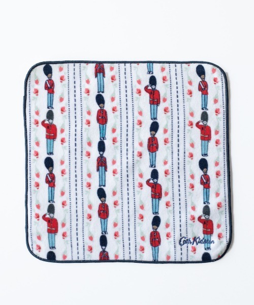Cath Kidston(キャスキッドソン)の「タオルハンカチ Guards Bud Stripe(ハンカチ/ハンドタオル・レディース・ネイビー・FREE)」の1枚目の写真
