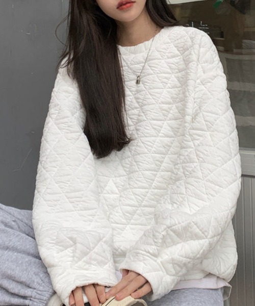 Flugge(フラッジー)の「キルティングタッチ長袖トップス(その他トップス・レディース・ホワイト/ブラック・MEDIUM/LARGE)」の7枚目の写真