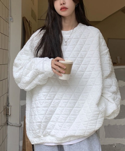 Flugge(フラッジー)の「キルティングタッチ長袖トップス(その他トップス・レディース・ホワイト/ブラック・MEDIUM/LARGE)」の8枚目の写真