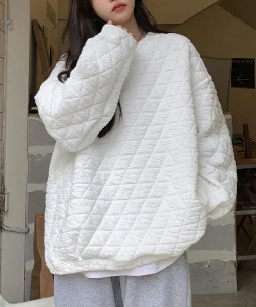 Flugge(フラッジー)の「キルティングタッチ長袖トップス(その他トップス・レディース・ホワイト/ブラック・MEDIUM/LARGE)」の10枚目の写真