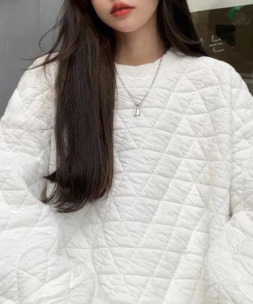 Flugge(フラッジー)の「キルティングタッチ長袖トップス(その他トップス・レディース・ホワイト/ブラック・MEDIUM/LARGE)」の11枚目の写真