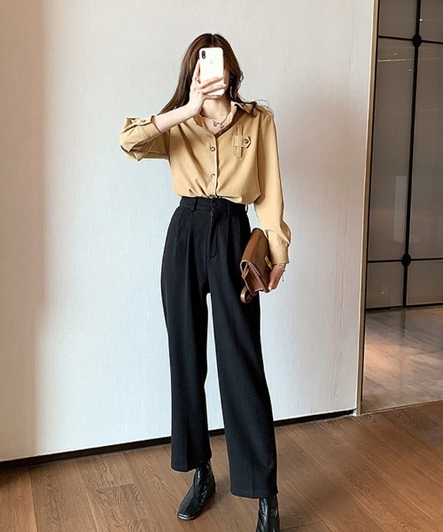 SallyLunn(サリーラン)の「ポケットデザイン長袖シャツ(シャツ/ブラウス・レディース・ベージュ/ホワイト・LARGE/MEDIUM)」の11枚目の写真