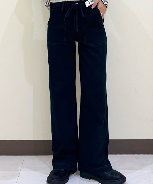 EDWIN（エドウィン）の「EDWIN(エドウィン)【レディース】「BODY FIRE」イージーワイドパンツ（デニムパンツ・レディース・ノンウォッシュ・XS/S/M/L/XL）」の6枚目の写真