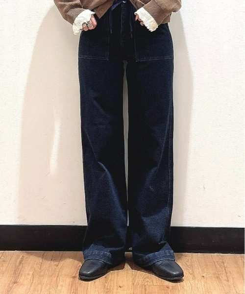 EDWIN（エドウィン）の「EDWIN(エドウィン)【レディース】「BODY FIRE」イージーワイドパンツ（デニムパンツ・レディース・ノンウォッシュ・XS/S/M/L/XL）」の11枚目の写真