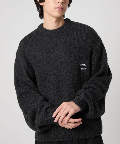 CITEN（シテン）の「＜CITEN＞ブークレールーズニットプルオーバー（ニット/セーター・メンズ・グレー系/ナチュラル/ブラック・M/L）」の7枚目の写真