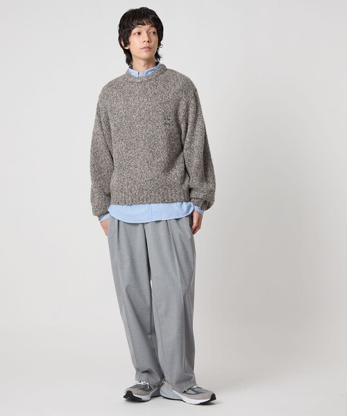 CITEN（シテン）の「＜CITEN＞ブークレールーズニットプルオーバー（ニット/セーター・メンズ・グレー系/ナチュラル/ブラック・M/L）」の10枚目の写真