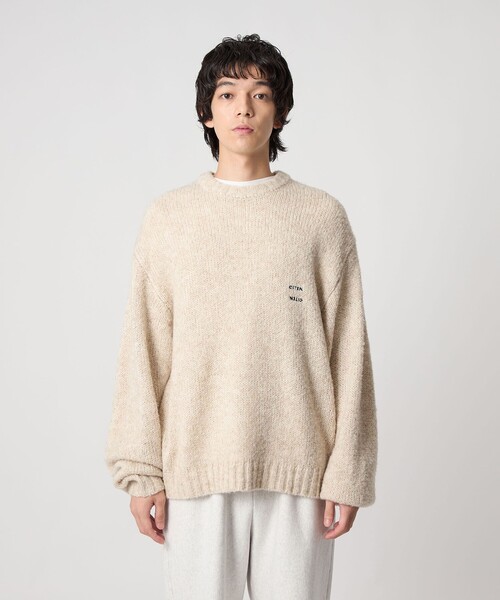 CITEN（シテン）の「＜CITEN＞ブークレールーズニットプルオーバー（ニット/セーター・メンズ・グレー系/ナチュラル/ブラック・M/L）」の11枚目の写真