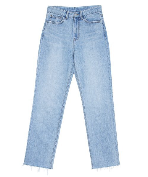 SALON DE YOHN(サロンドヨーン)の「Straight Denim Pants(デニムパンツ・レディース・スカイブルー・LARGE/MEDIUM/SMALL)」の5枚目の写真