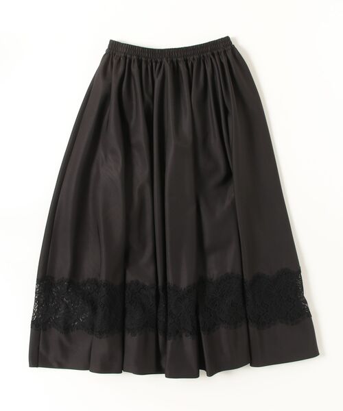 DOUBLE STANDARD CLOTHING(ダブルスタンダードクロージング)の「レースフレアスカート(WEB限定)(スカート・レディース・ブラック・38/36)」の2枚目の写真