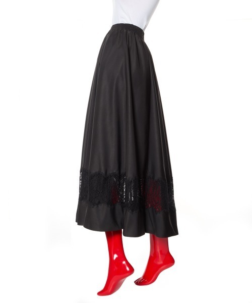 DOUBLE STANDARD CLOTHING(ダブルスタンダードクロージング)の「レースフレアスカート(WEB限定)(スカート・レディース・ブラック・38/36)」の5枚目の写真