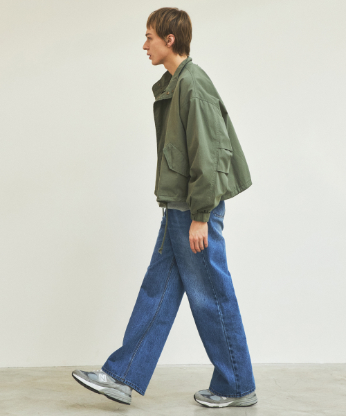 WEDNESDAY OASIS(ウェンズデーオアシス)の「リラックスドキャットウォッシングデニムパンツ_Blue(WC25-PT02)(デニムパンツ・メンズ・ブルー・MEDIUM/LARGE)」の5枚目の写真