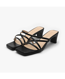 SAPPUN（サプン）の「Natalie Square Strap Sandal Mules (5cm)（サンダル）」